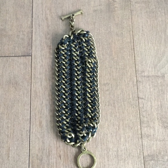 Club Monaco Jewelry - Fabric & metal bracelet NWOT